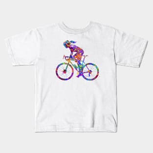 Road biker girl Kids T-Shirt